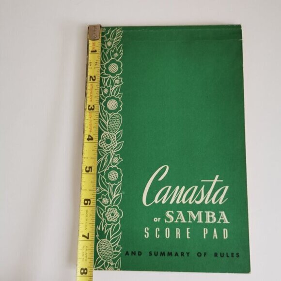 Vintage Canasta Samba Score Pad Junk Journal Pages Notepad Aged Paper Retro Card - Picture 7 of 8